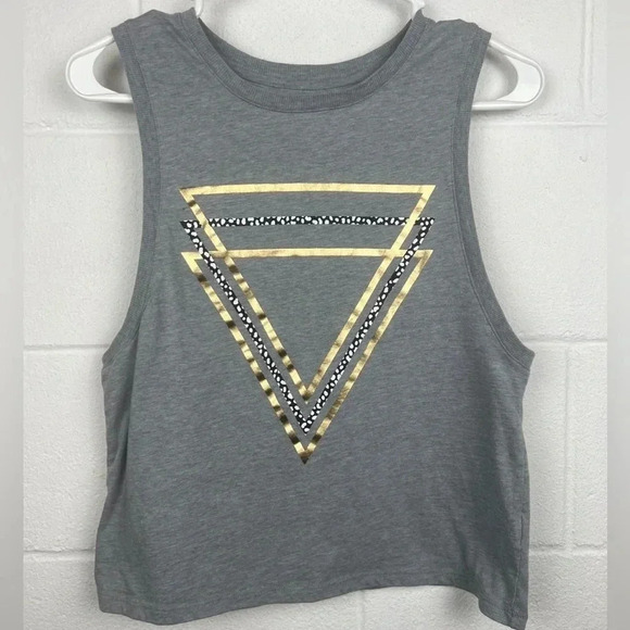 City Streets Grey‎ Tank with Gold Design Size Medium [pre-loved condition] - Picture 1 of 4